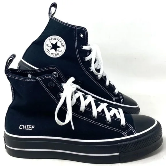 Converse Ctas Lift Platform High Skate Shoes Women's Black Canvas Custom 172580C - Picture 1 of 10